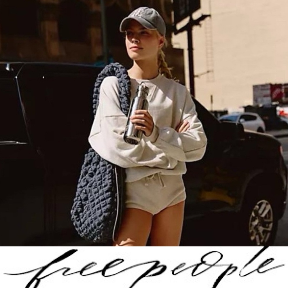 Free People For the Win sweatshirt romper in oatmeal ❤️NWT